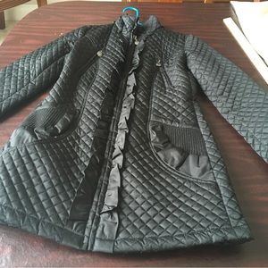 Betsy Johnson XS Coat, black, darling detail